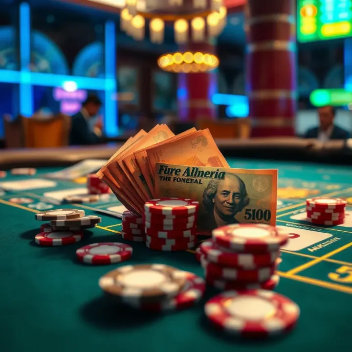 Smart Bankroll Management Tips for Playing Sweet Bonanza in Nigeria Illustration of bankroll management with Nigerian currency and betting chips on a game table