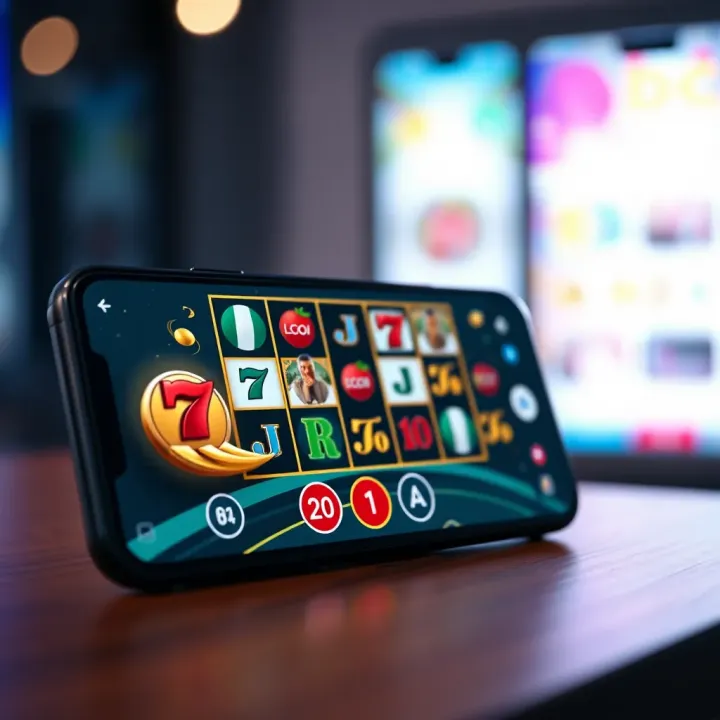 Illustration of a smartphone displaying Pragmatic Play slots with Nigerian currency and legal access icons