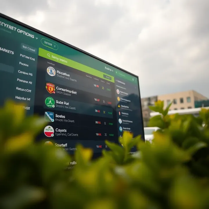 Display of various sports betting options available on PariPesa with highlighted odds and betting markets