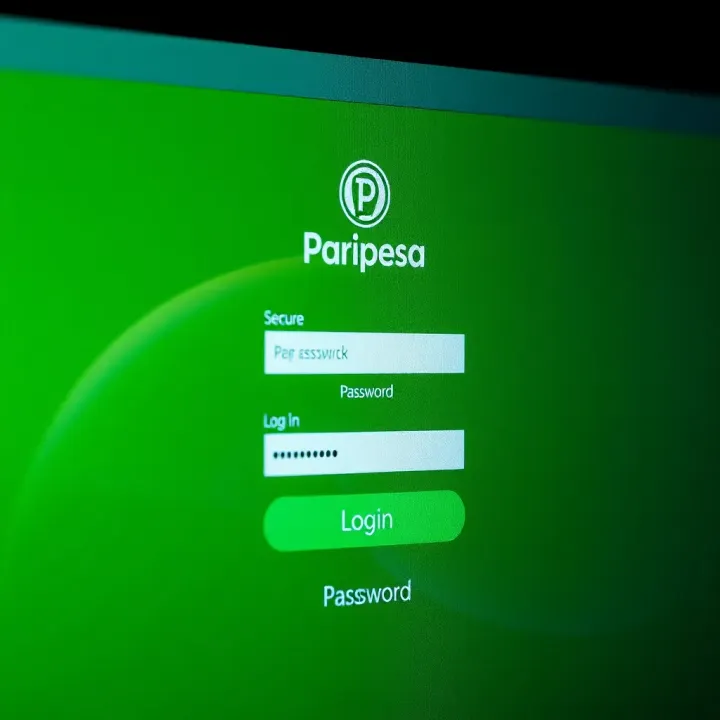 Paripesa Secure Login Interface Secure login screen of Paripesa website with password entry field