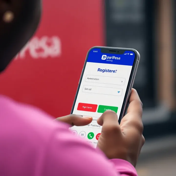 Registering a New Account on Shop Paripesa for Online Betting User filling registration form on an online betting platform with a smartphone