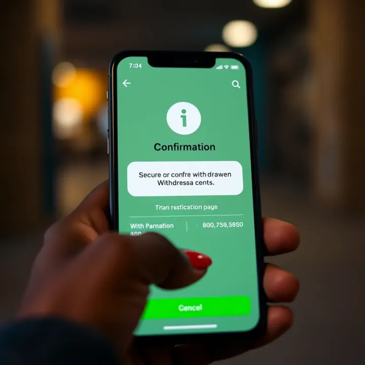 Secure transaction confirmation screen highlighting successful withdrawal from Paripesa app