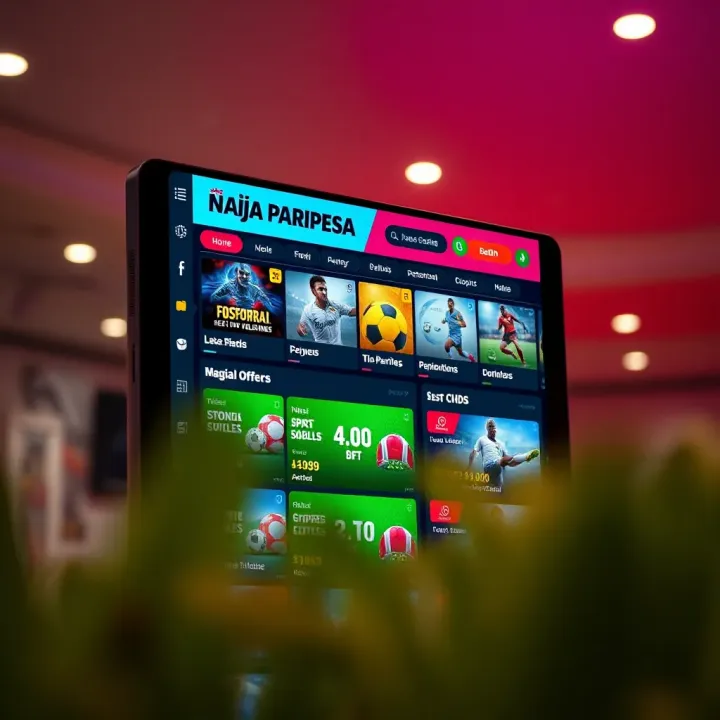 User interface of Naija Paripesa showing various sports betting options