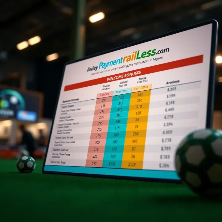 Comparison of Online Betting Bonuses in Nigeria Comparison chart showcasing different online betting bonuses available in Nigeria