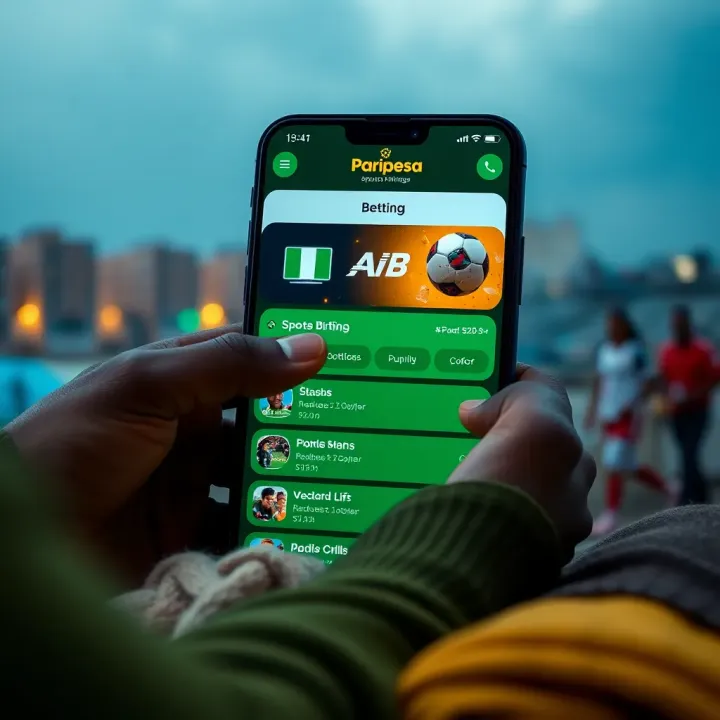 User navigating the Paripesa APK interface showing various sports betting options