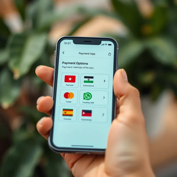 Payment Options Available on Paripesa App for Ghana Secure payment methods icons suitable for Ghanaian users on a smartphone screen