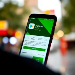 Screenshot of the Paripesa app download page on the Google Play Store showcasing app details and user rating
