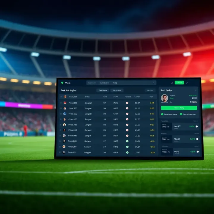 Illustration of Paripesa Betting Company's digital platform showcasing real-time sports odds and betting options