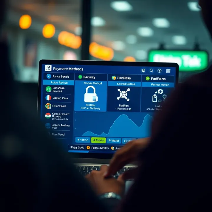 Secure online transaction screen illustrating payment methods for Nigerian betting users