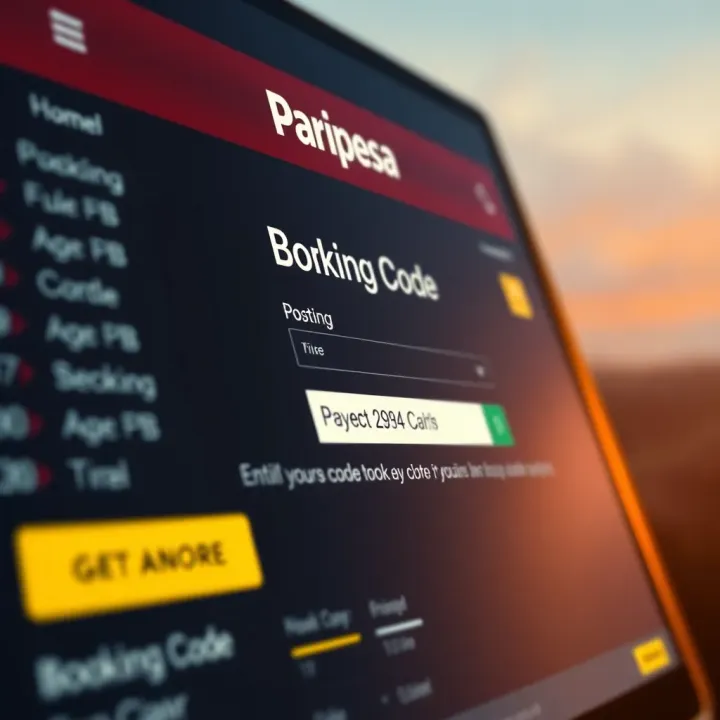 Booking Code Entry Interface on Paripesa Paripesa online betting interface showing booking code entry area