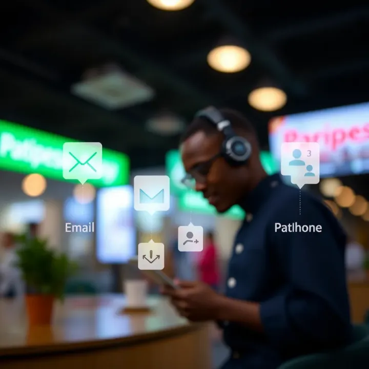 Paripesa Contact Methods and Communication Tips Illustration of communication icons including email, phone, and chat for customer assistance