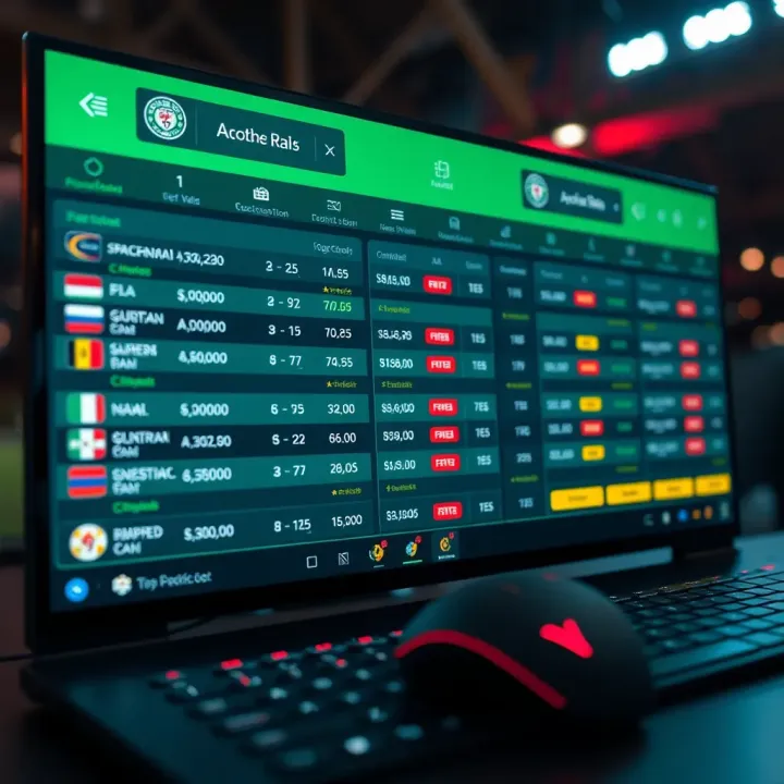 Graphic illustration of a sports betting interface showing odds and match selections relevant to Oyo State