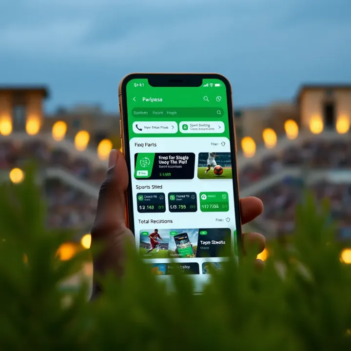 User interface showing Paripesa iOS app home screen with sports betting options