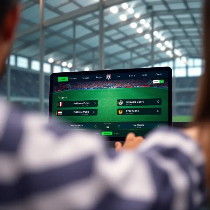 User interface displaying live football match scores on a digital platform