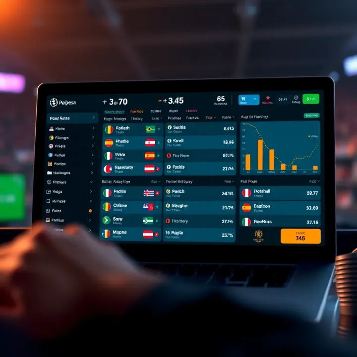 Interactive Betting and Real-Time Stats for Premier League Matches on Paripesa User interface showcasing various betting choices and real-time match statistics for Premier League games