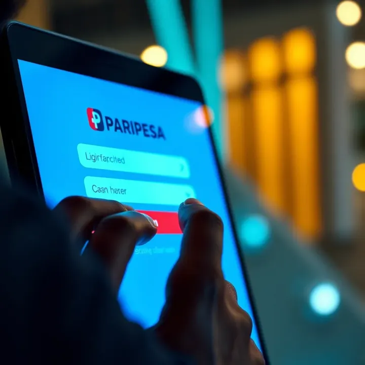 Paripesa Login Interface for Ghana Users User entering login credentials on Paripesa betting platform