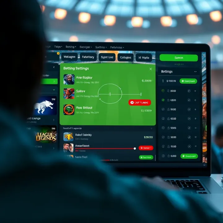 League of Legends Betting Options on Paripesa in Nigeria User interface showcasing diverse League of Legends betting options on Paripesa platform
