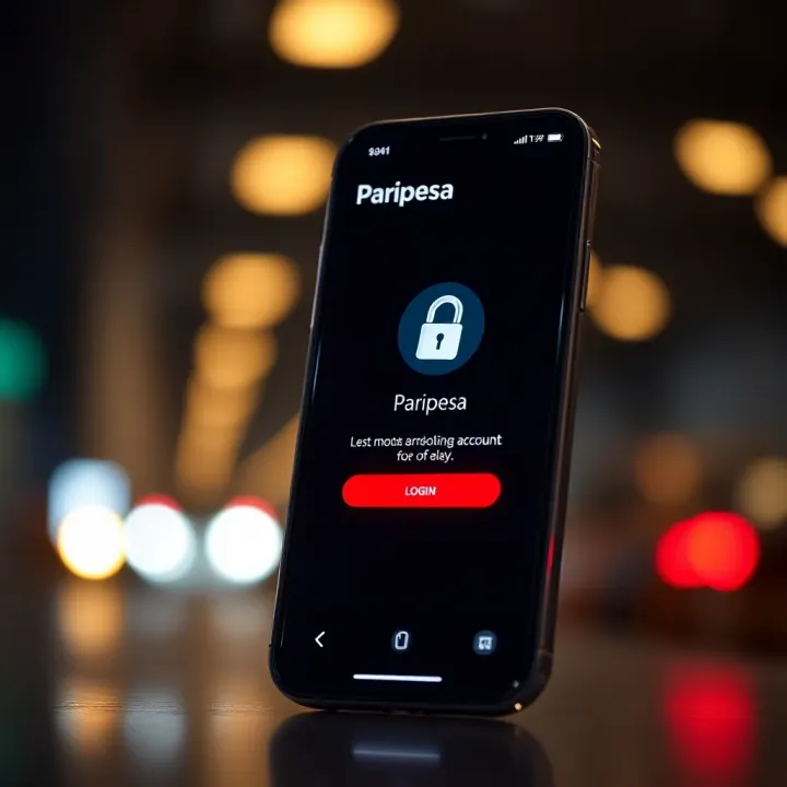 Paripesa Mobile Secure Login Interface Secure mobile login interface for Paripesa account protection