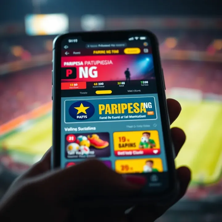 Smartphone displaying Paripesa NG app interface with vibrant betting options