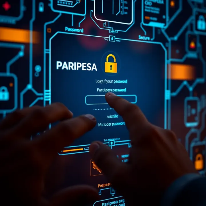 Secure Login Interface for Paripesa NG User entering password on secure login screen with Paripesa NG branding
