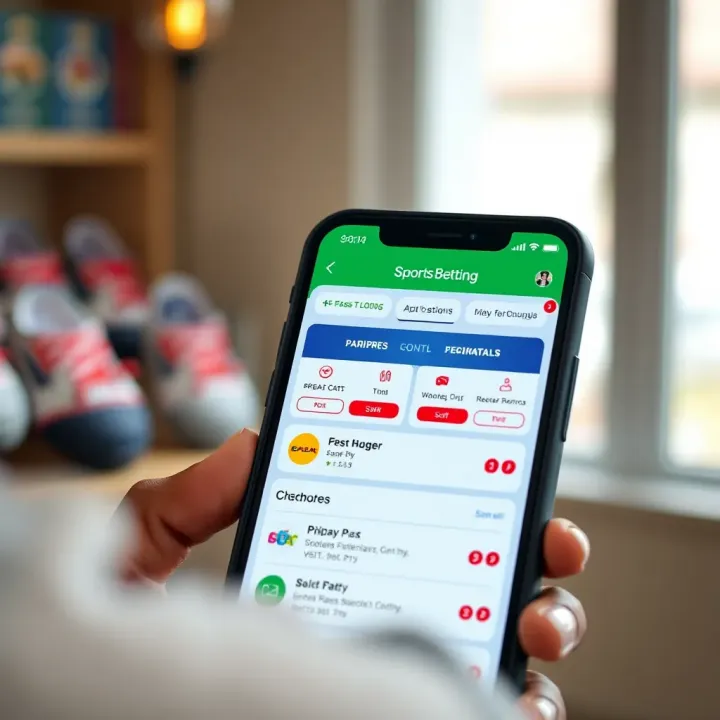 Paripesa Nigeria App Sports Betting Interface User interface of Paripesa Nigeria app showing sports betting options on a mobile device
