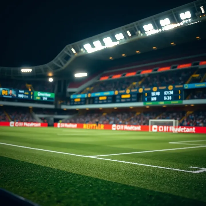 Football pitch with tactical strategy and betting odds displayed