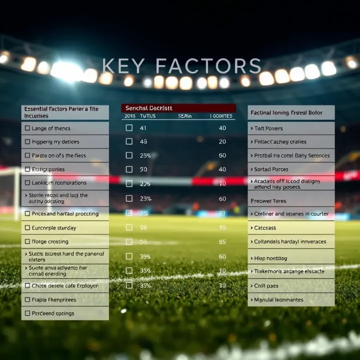 Checklist highlighting key factors influencing Serie A football match outcomes