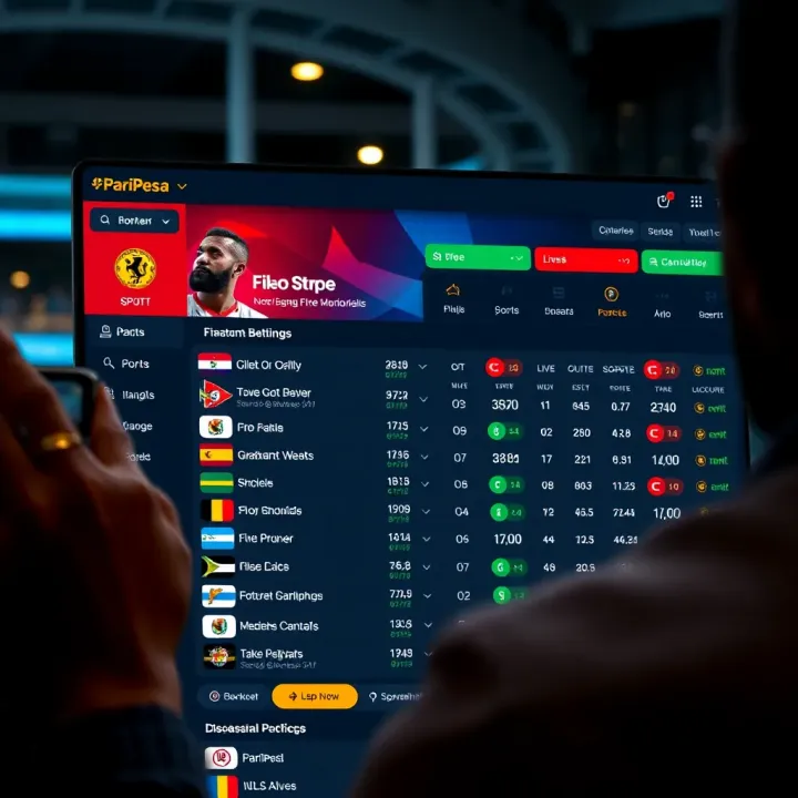 Overview of PariPesa Spaceman Sports Betting Interface Screenshot showing PariPesa Spaceman betting interface with various sports options and live odds