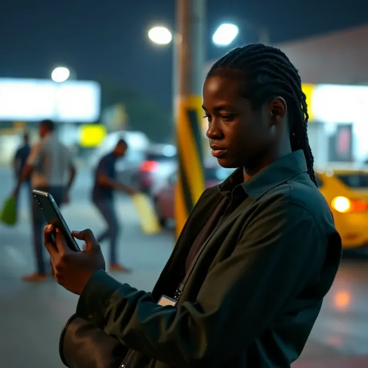 User checking transaction status on a mobile device for Paripesa Paga withdrawal