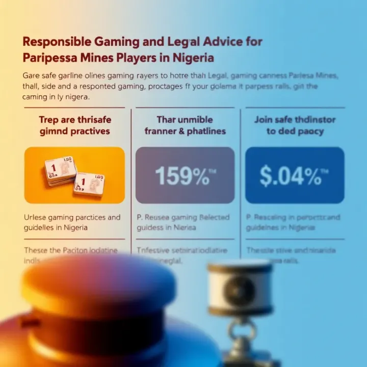 Graphic displaying safe online gaming practices and legal guidelines for Nigerian players