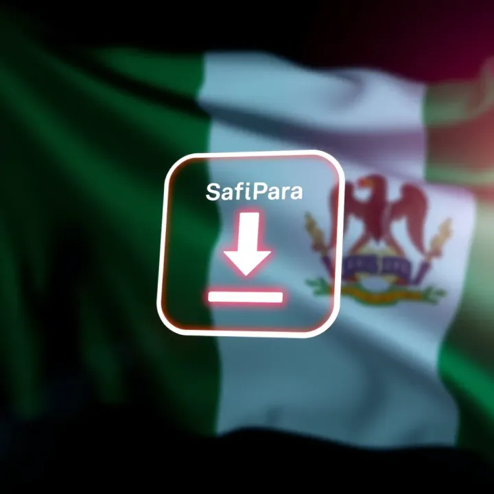 Secure Download for PariPesa App in Nigeria Safe download icon with Android logo and Nigerian flag in the background