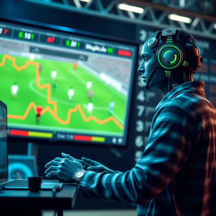 AI Algorithms Evaluating Nigerian Football for Accurate Score Forecasts Conceptual graphic showing AI algorithms analyzing Nigerian football performance data