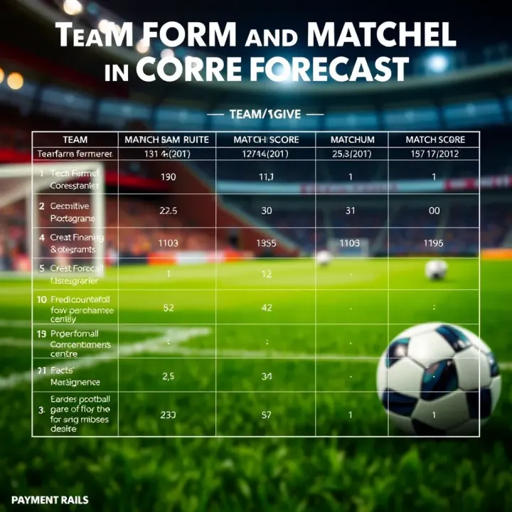 Team Form and Match Conditions Impact on Score Forecasts A strategic chart displaying team form and match conditions influencing football score forecasts