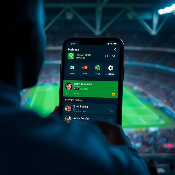 User interface of Paripesa app showing sports betting options