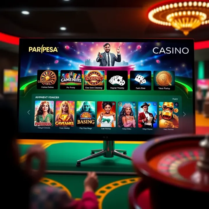 Paripesa NG Casino interface showcasing various casino games and betting options