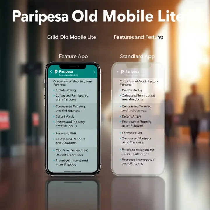 Comparison of Paripesa Old Mobile Lite and Standard App Features Comparison chart between Paripesa Old Mobile Lite and standard Paripesa app
