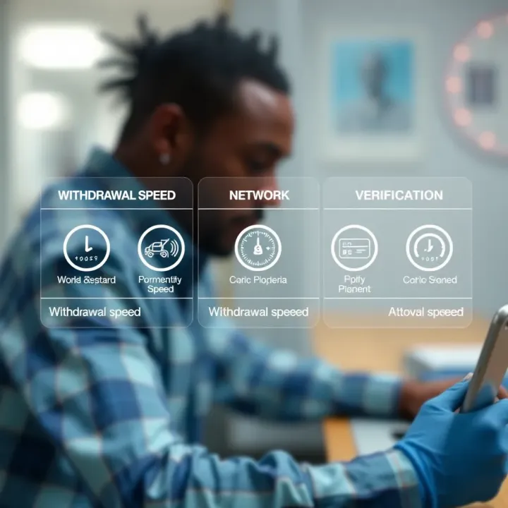Key Factors Affecting Withdrawal Speed on Paripesa via Paystack Illustration of factors influencing withdrawal speed on Paripesa with Paystack including network and verification