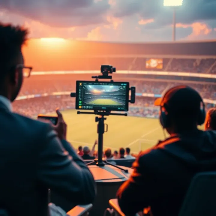 Seamless Connection Between Bettors and Live Sports Events Illustration of a seamless connection between users and live sports events through streaming technology