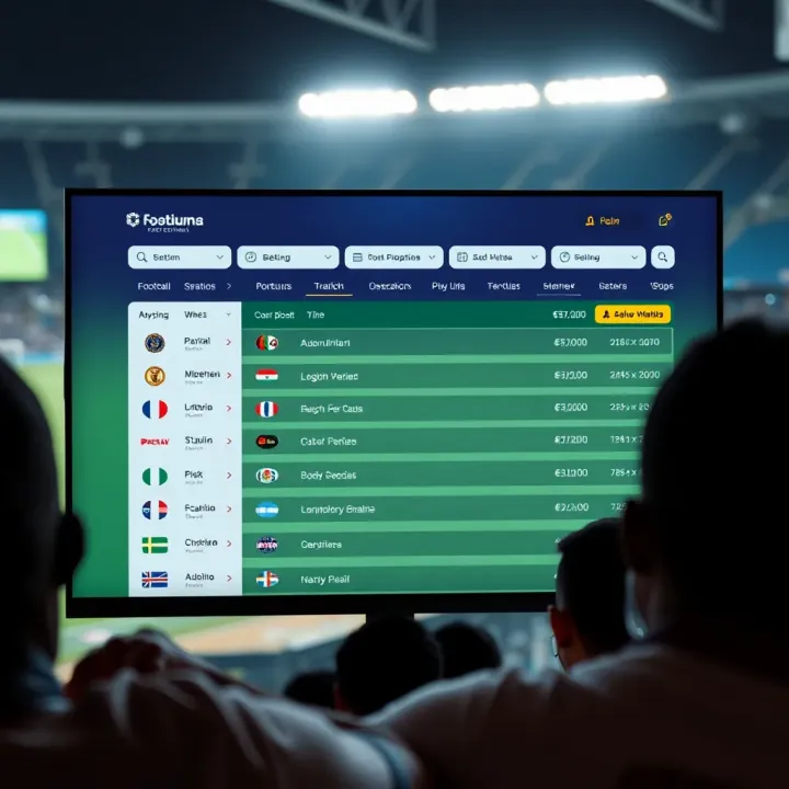 User interface showing football betting options on a Nigerian sports betting platform